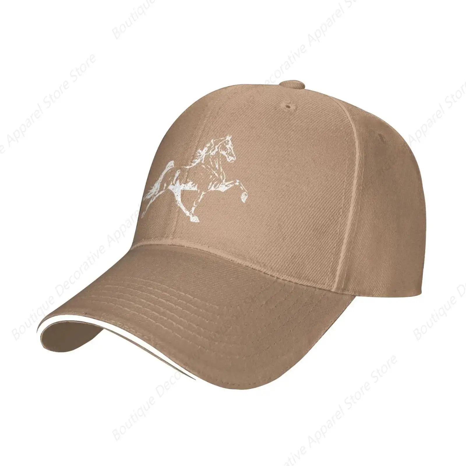 Tennessee Walking Horse Baseball Cap Men Women - Duck Tongue Classic Sandwich Hat Plain Blue