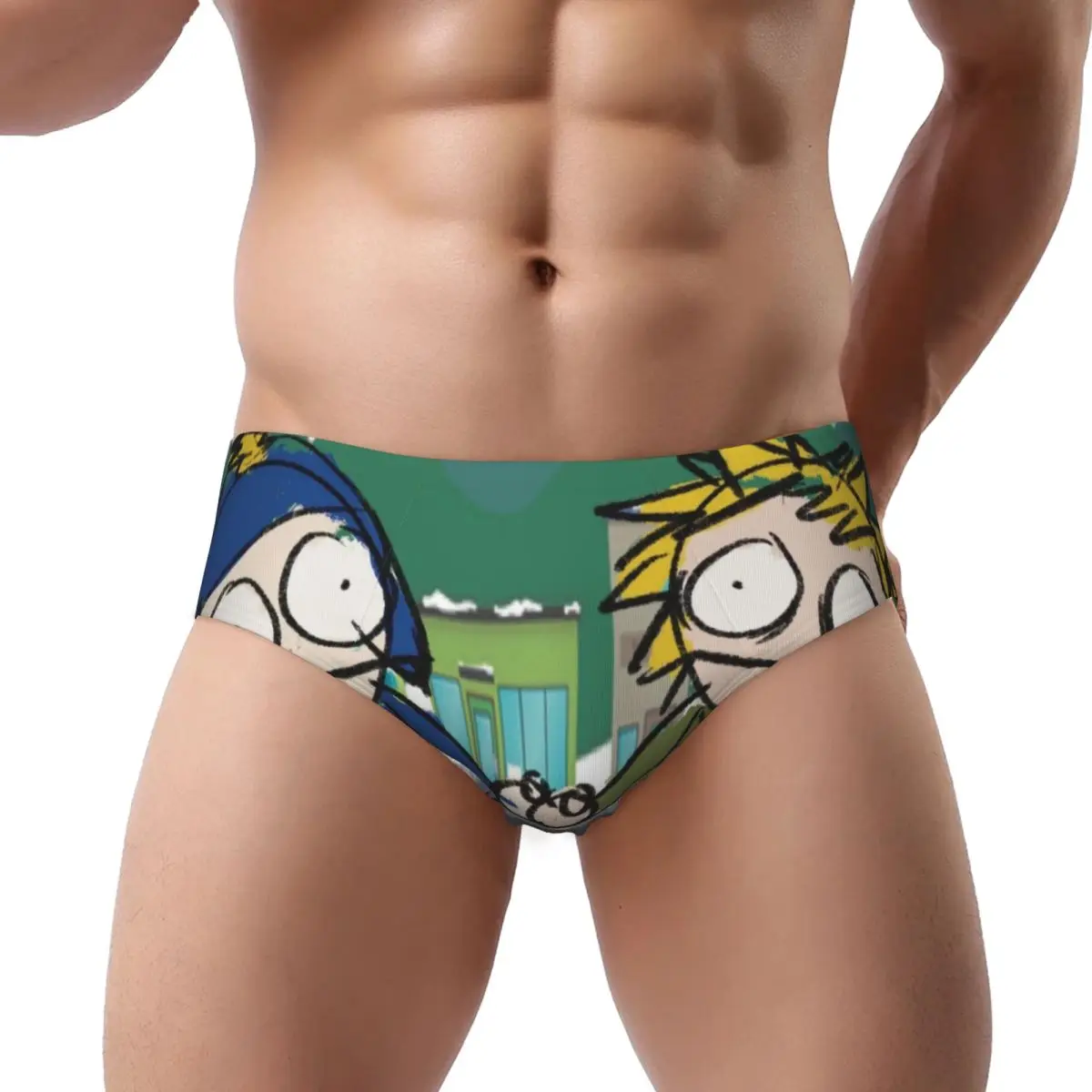 

Custom Cartoon Anime SouthPark Briefs Underwear Mens Breathable Stretch Craig X Tweek Underpants