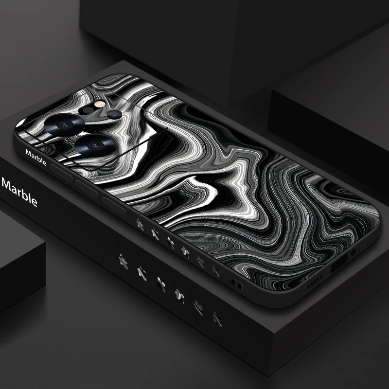 Marble Case For Xiaomi 13T 11T Pro Funda Redmi Note 13 12 11 10 14 Pro Poco F6 X5 X6 Pro Mi 11 Lite 5G Soft Silicone Cover