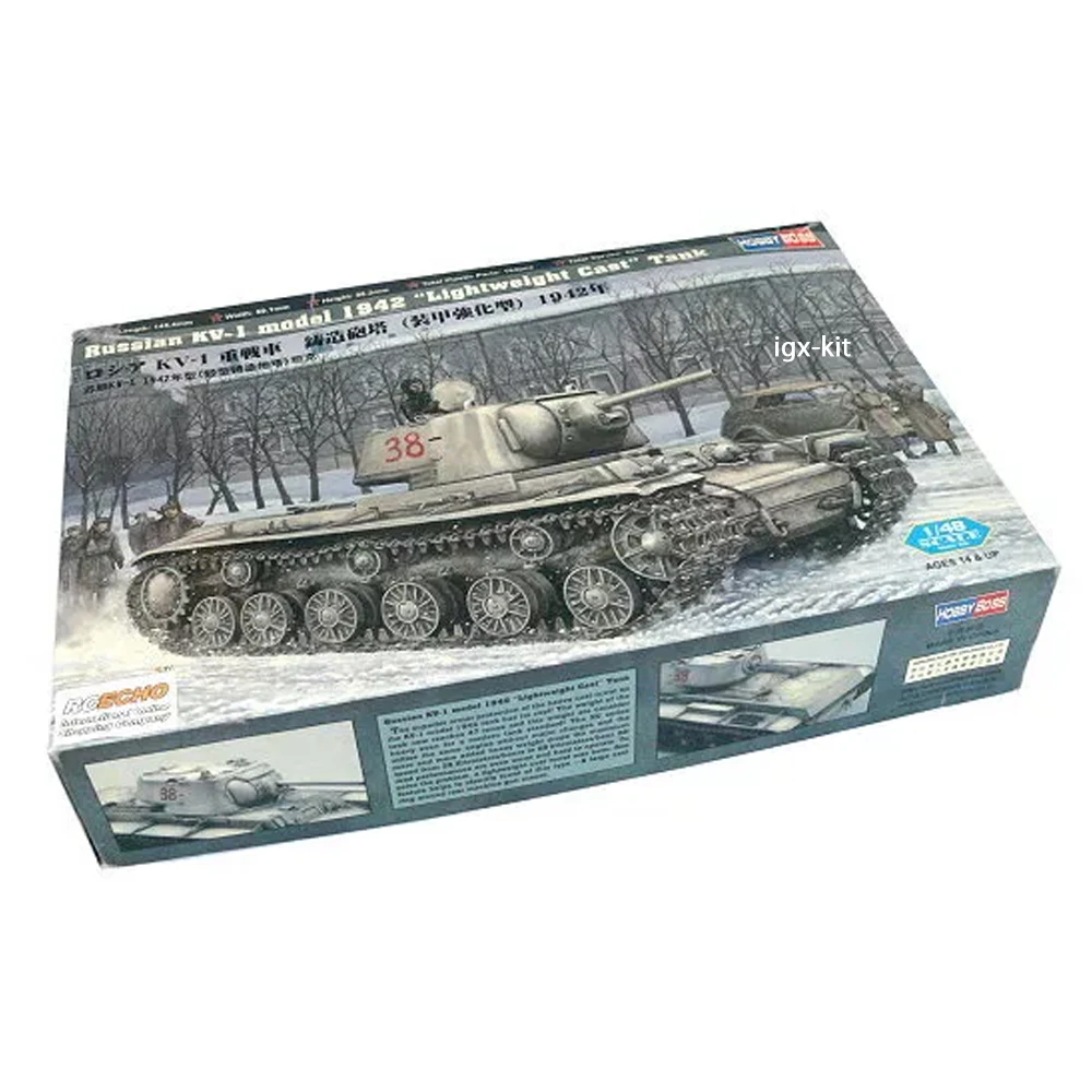 

Hobbyboss, масштаб 84814, 1/48, Русская модель, модель KV1 1942, легкий литая литой танк, хобби, ремесло, игрушка, пластиковая сборка, набор моделей