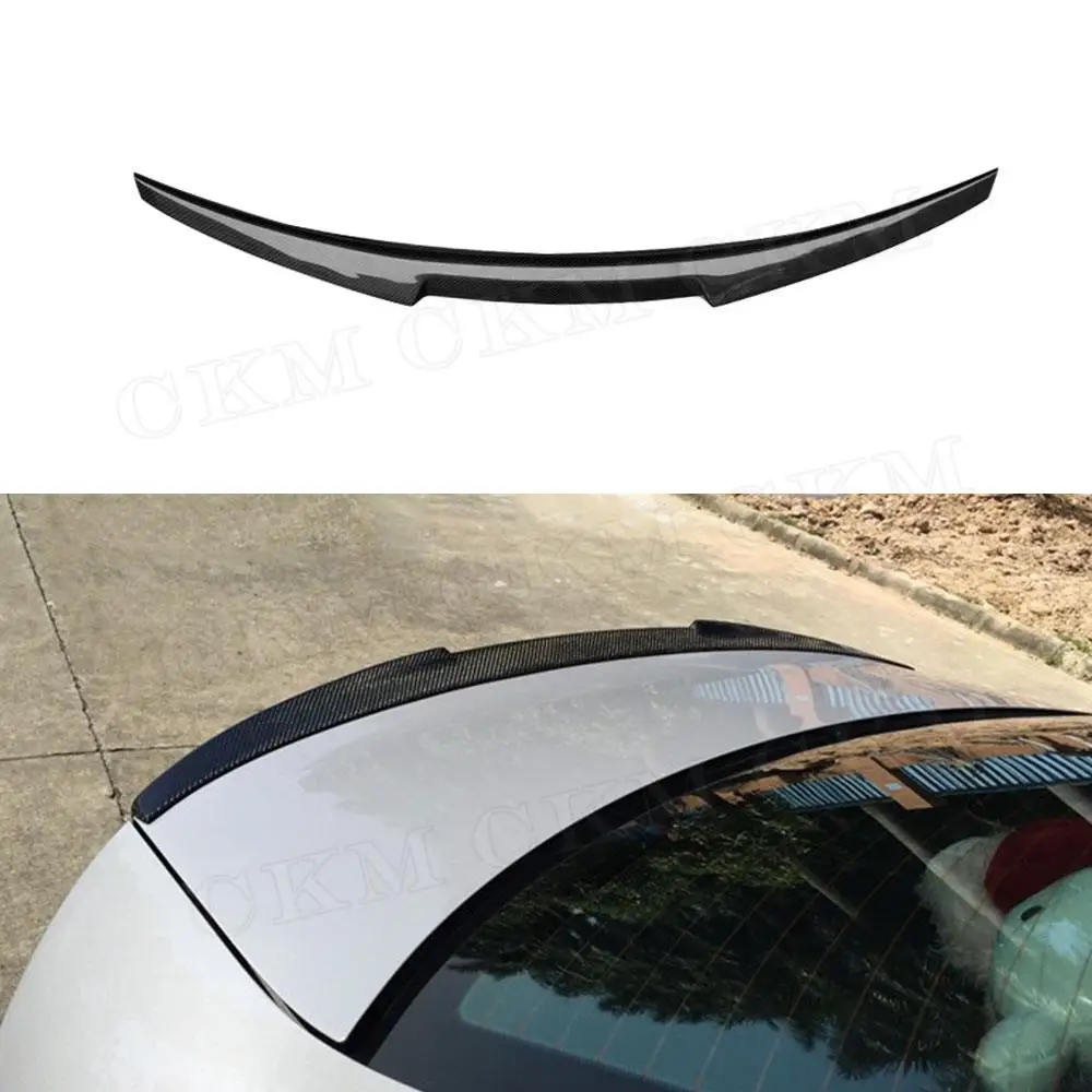 

CKMUUER Carbon Fiber Car Rear Trunk Spoiler FRP Unpainted Lip Wings Cover for Audi A3 Sline S3 Sedan M4 Style 2013-2018