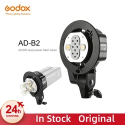 Godox AD200 AD-B2 Bowens Mount double tubes Light Head Bracket for AD200 Portable Flash AD200 Flash Accessory EC200 WITSTRO H200