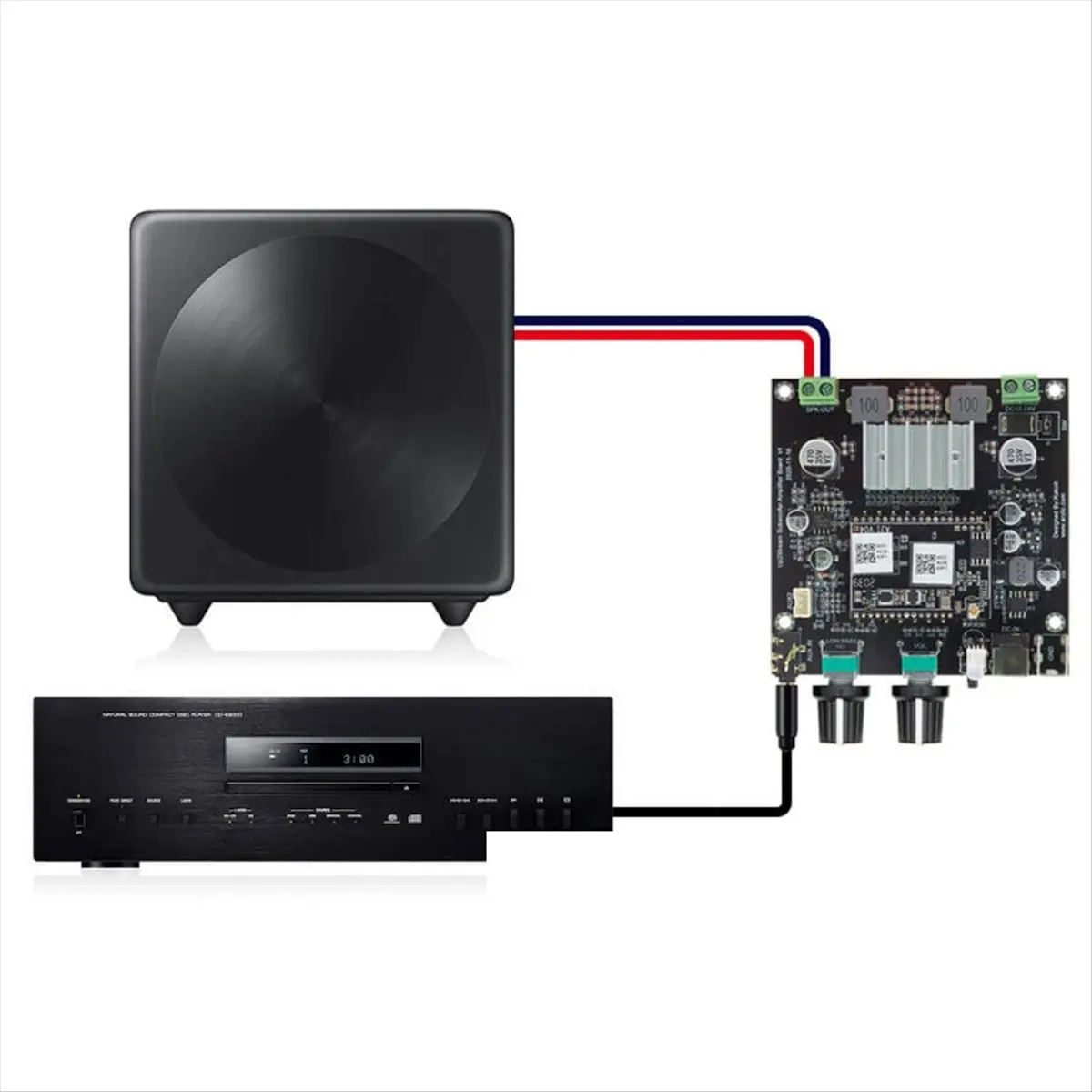 DTD1705-HOT-Up2Stream Amp Sub Multiroom Amplifier WiFi Audio Wireless 2.1 Channel Subwoofer Speakers Amplifier Board 100W