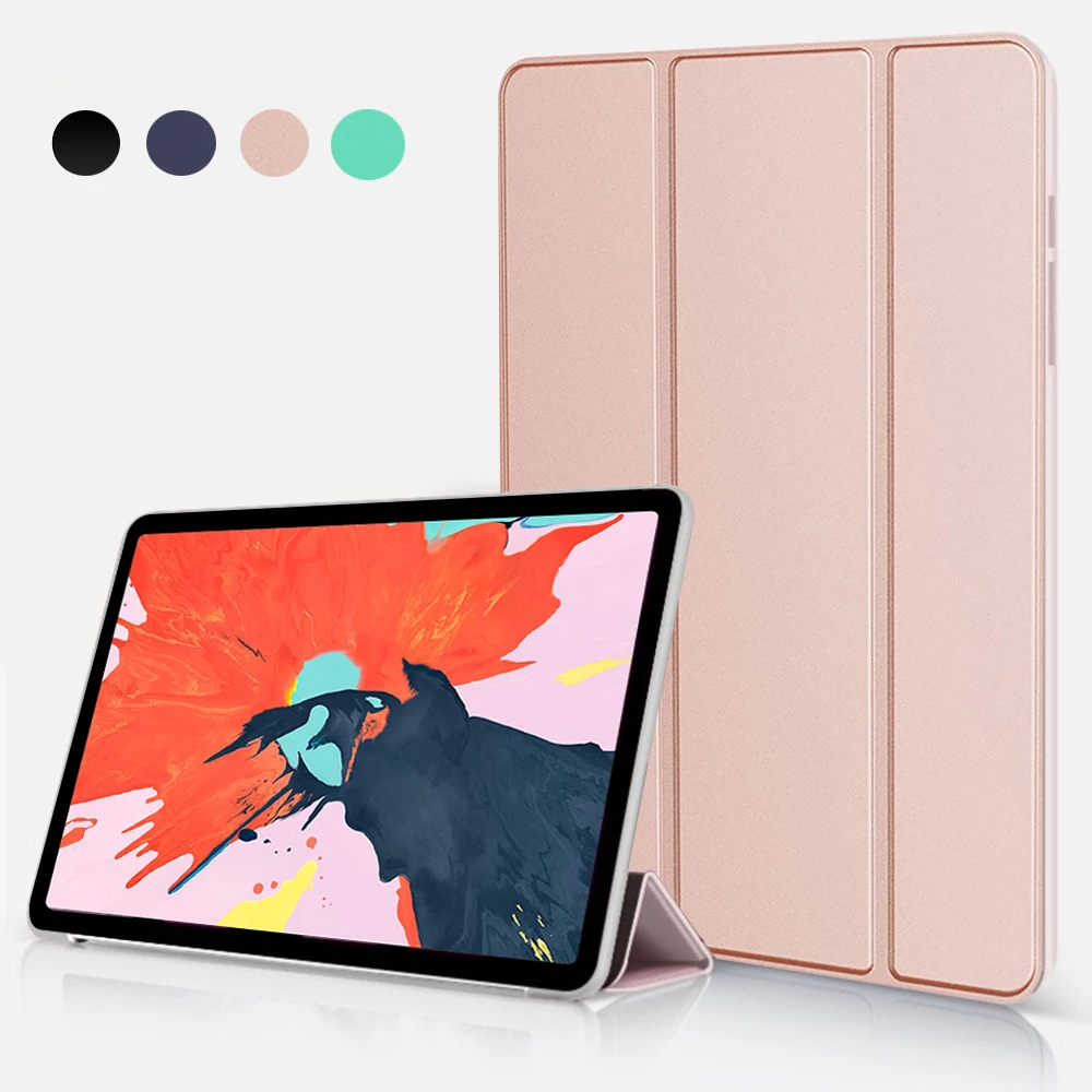 Tablet Case For iPad Pro 11 2018 A2013 A1934 A1980 PU Leather Tri-fold Cover For iPad Pro 11 inch 1st Generation Frosted shell