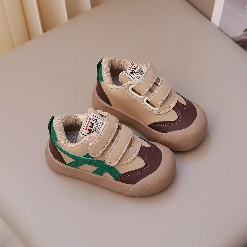 Children\'s Baby Sneakers Four Seasons Models Green Non-slip Nantong Girls Small Children\'s Shoes Brown Soft Kids Casual Shoes