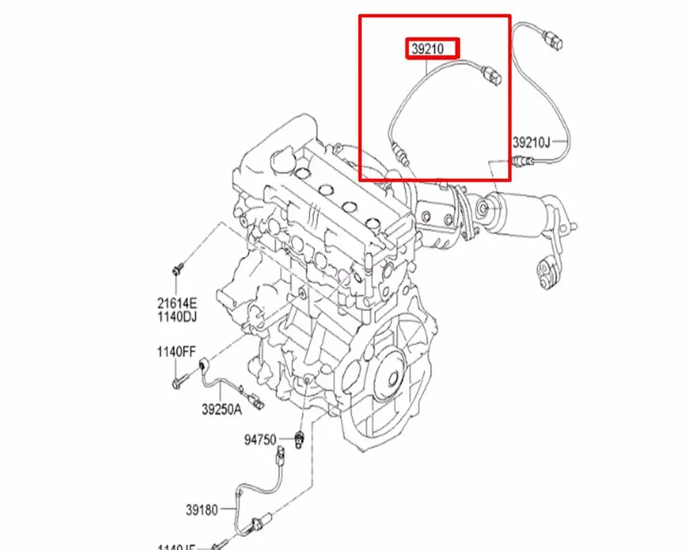 1.6L Oxygen Sensor ASSY For KIA RIO 2012-2016 For Soul 2012-2013 #392102B210