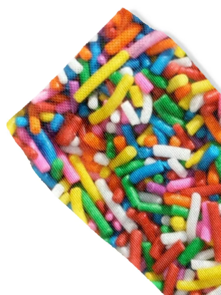 Rainbow Sprinkles Candy Pattern Jimmies Socks