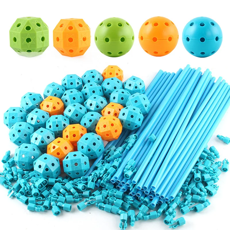 DIY Kids Building Toys 85 PCs Outdoor Educational Construction Set for Tent Castle Creative STEM Learning Peg Blocks