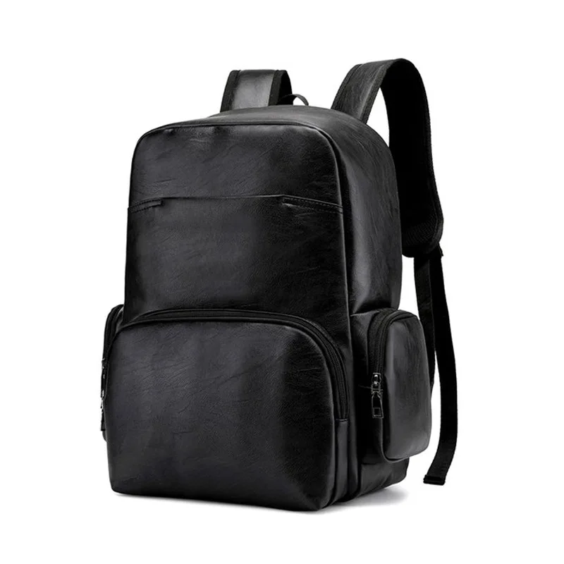 Imagem -06 - Mochila de Couro pu Anti-roubo para Homens Mochila de Negócios Impermeável Pasta Executiva para Computador Laptop de Viagem do Escritório