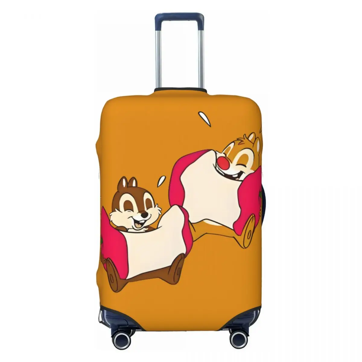 

Custom Funny Cartoon Chip And Dale Suitcase Cover Dust Proof Travel Luggage Covers for 18-32 inch
