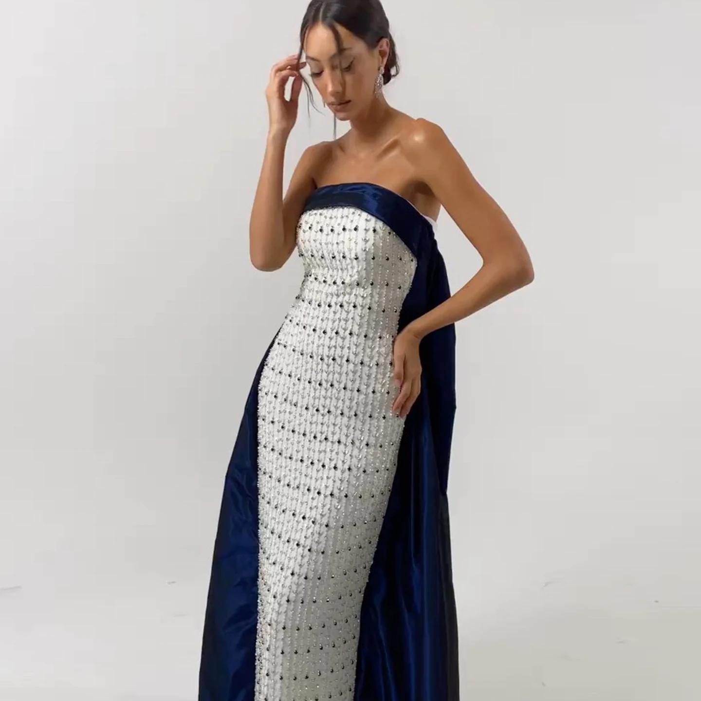 princess polly baby blue dress Navy and White Wedding Outfit: The Perfect Blend of Sophistication for  Modern Bridal Evenings