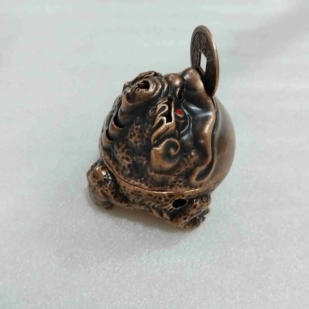 Nieuwe Chinese Stijl Wierook Driepotige Gouden Pad Koperlegering Indoor Aromatherapie Accessoires Lucky Charm Karper Wierook Houder