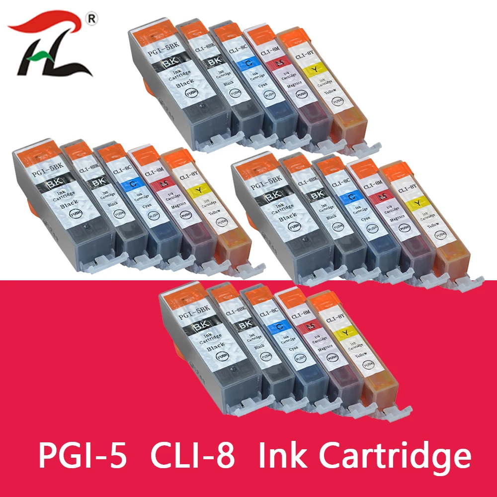 Compatibele Inktcartridges PGI-5 CLI-8 Pgi5 Cli8 Voor Canon Pixma Ip4200 Ip4300 Ip4500 Mp500 Ip5200 Mp530 Mp600 Mp610 Mp800