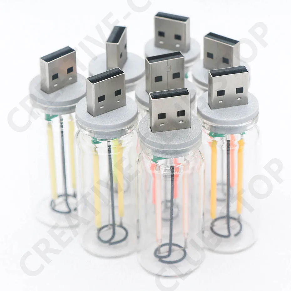 USB Touch Control LED Nachtlicht Atmosphäre Licht Edison Glühbirne Glühlampe LED Filament Glühbirne Schlafzimmer Dekoration DIY – Detail 4