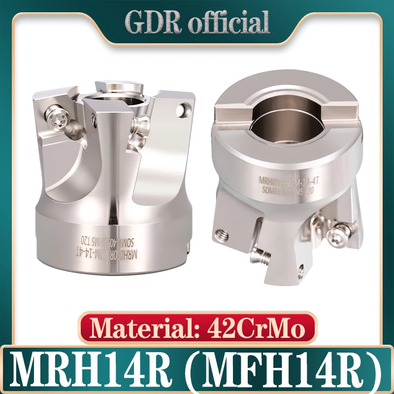 MRH MFH MRH14R MFH14R face milling cutter disc insert SOMT140520 milling cutter head heavy cutting FMB tool holder bracket tool