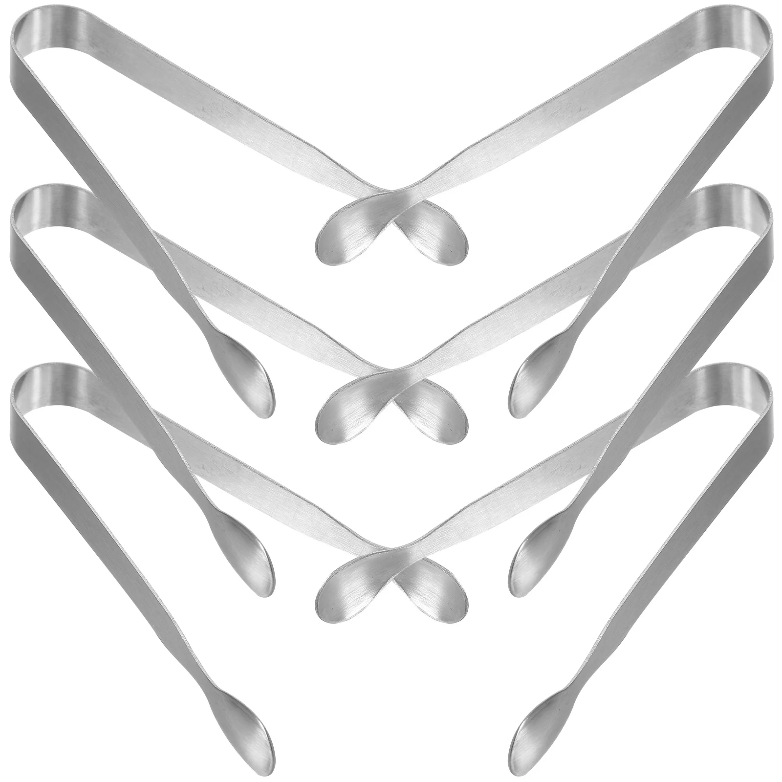 

6 pcs Stainless Steel Mini Tongs Small Ice Sugar Cube Serving Tongs For Tea Party Home Kitchen Bar Use Lightweight