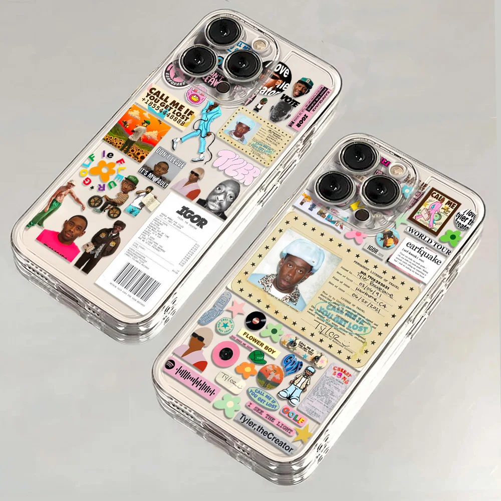 حافظة لهاتف آيفون 16e 16 15 14 13 12 11 Mini Pro Max X XR XS Max 7 8 Plus ناعمة شفافة من Tyler The Creator