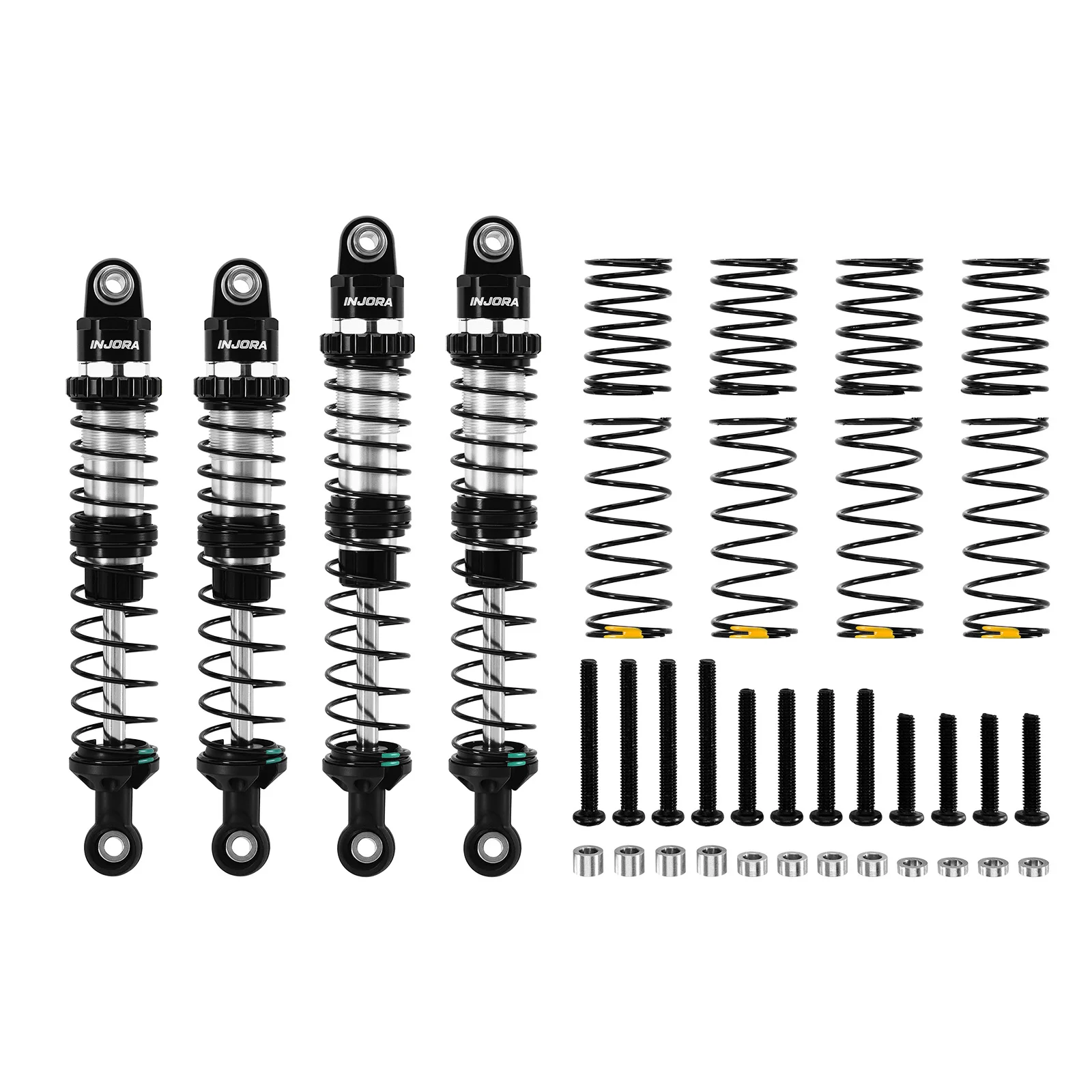 INJORA DRX Dual-Rate Spring Oil Shocks voor 1/10 RC Crawlers, 80 mm / 90 mm / 100 mm / 110 mm / 120 mm
