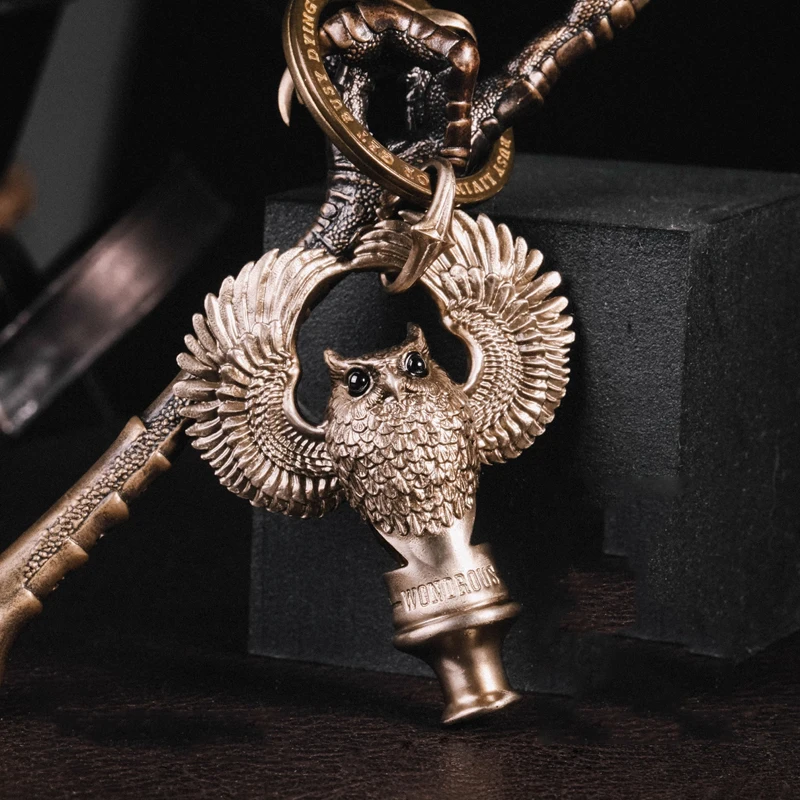 أداة سلسلة المفاتيح المحمولة EDC الرجعية البومة صافرة #2