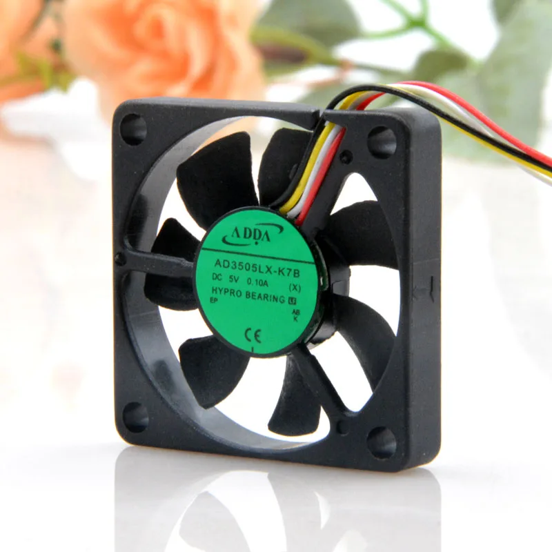 

Co-HiAdda AD3505LX-K7B 5V 0.10a 3507 4-Wire Temperature Control Cooling Fan 3.5CM