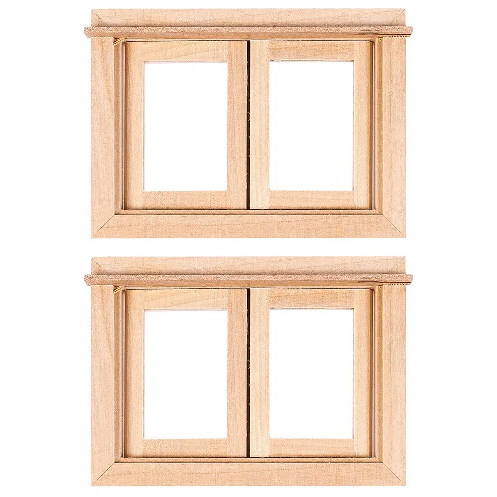 

2 шт. миниатюрных деревянных окон для кукольного домика, декор для спальни, аксессуары для кукольного домика, игрушки для ролевых игр