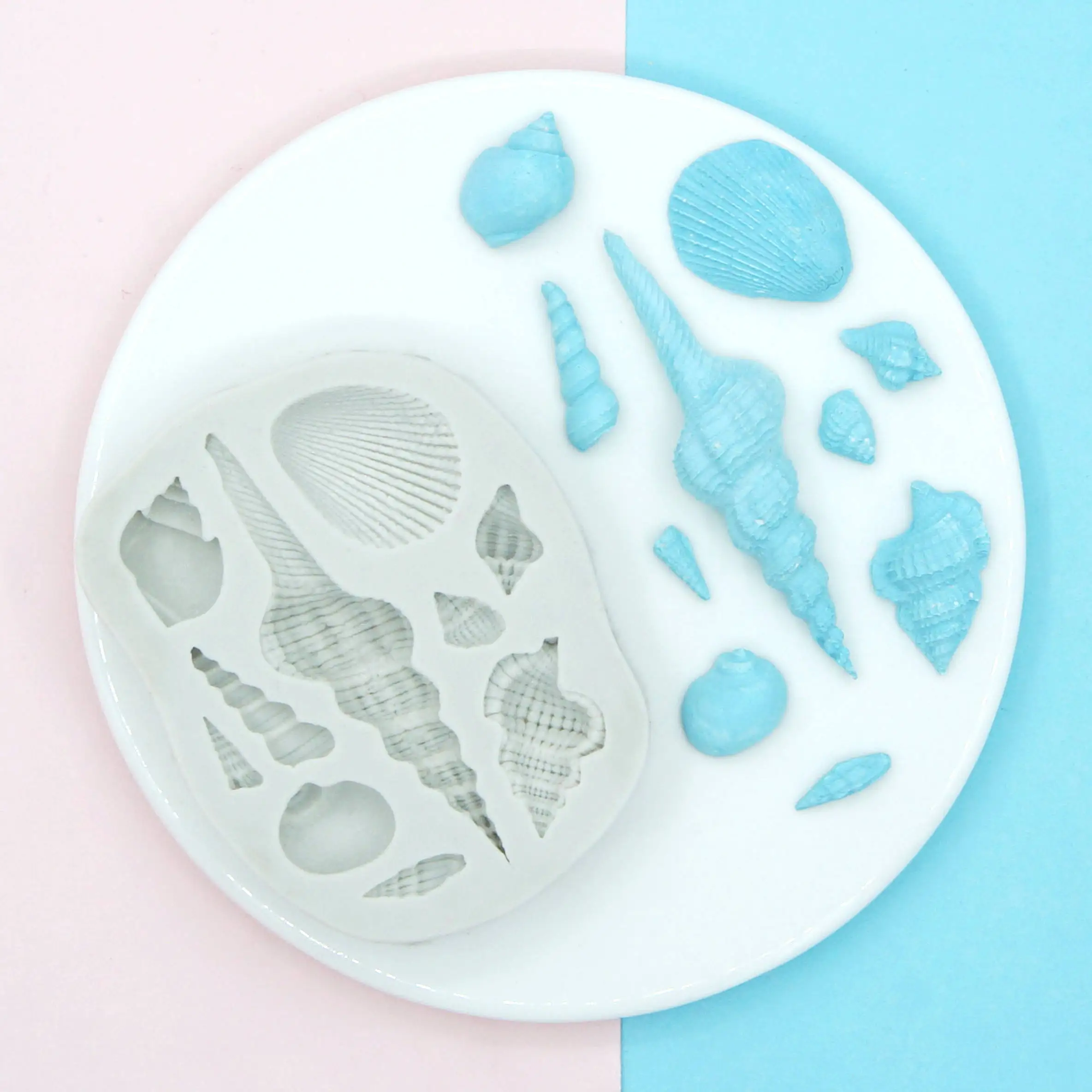 Silicone Cake Mold Sea Conch Fondant Chocolate Molds Cake Decor Tool Baking Gadget DIY Mini Soap Mold handicraft Mould