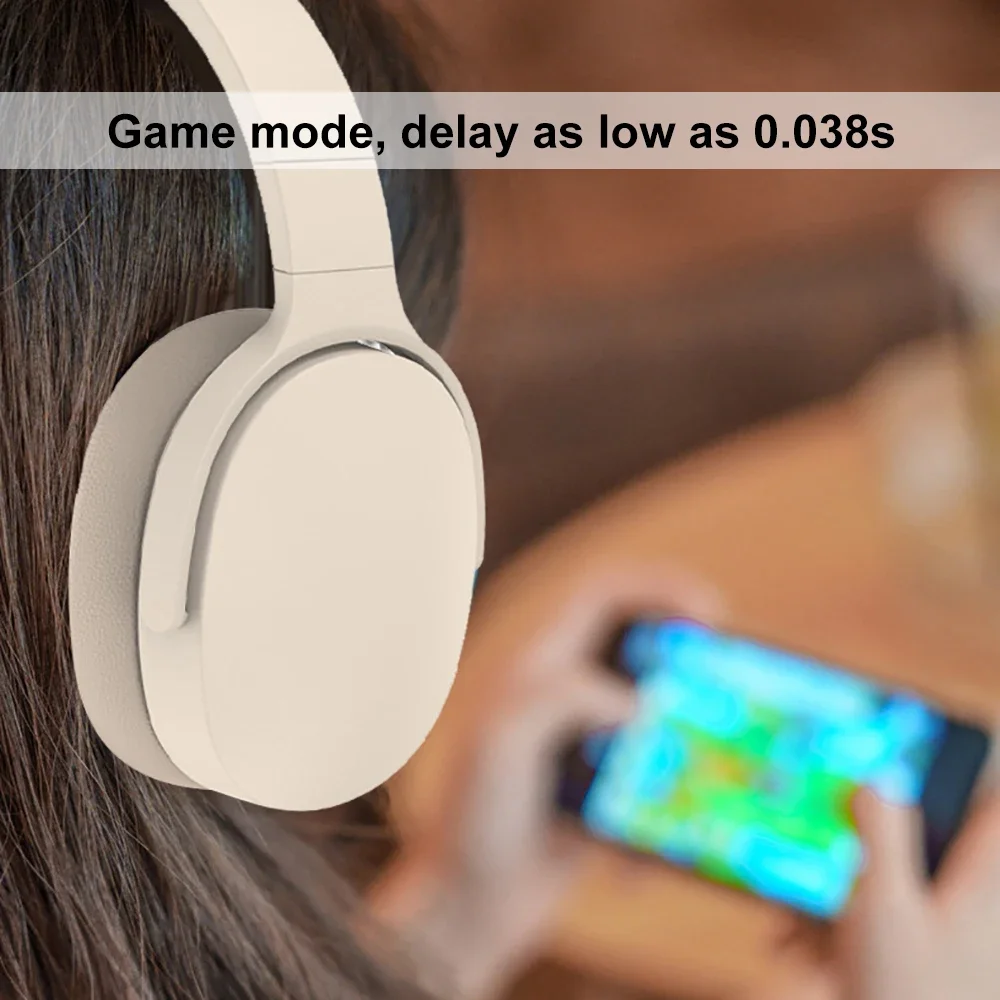 سماعات بلوتوث 5.3 لاسلكية + واسعة + TF ثلاثي الوضع سماعات ألعاب قابلة للطي HiFi سماعات أذن للحد من الضوضاء لشاومي