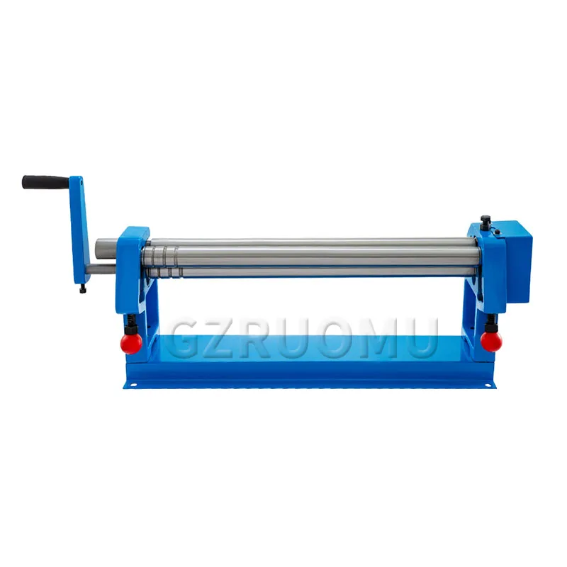 610MM Manual Steel Plate Rolling Machine Iron-Aluminum Galvanized Sheet Metal Reel Rounding Equipment With Two Removable Rollers