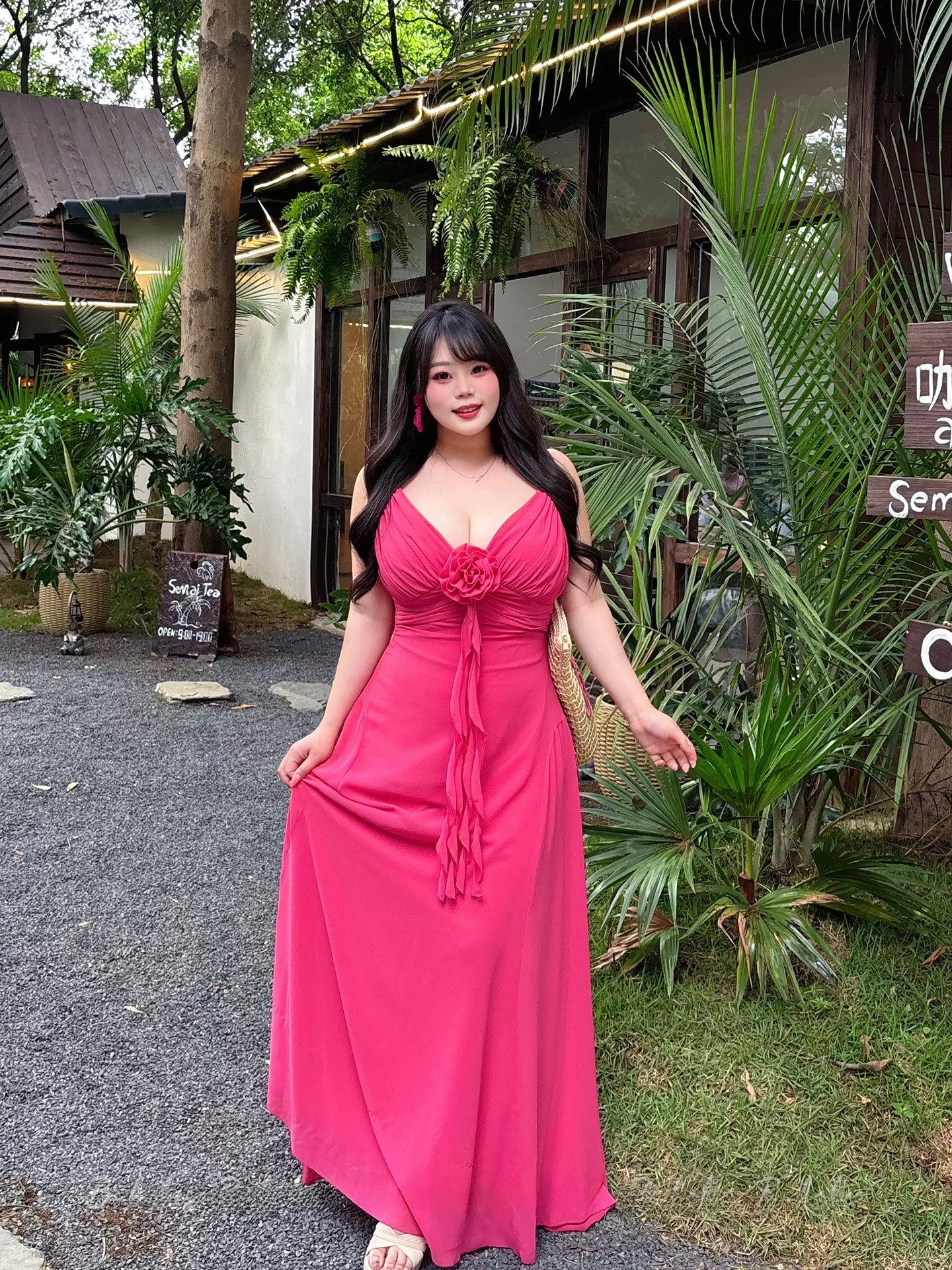 

Платье Babes Peach Blossom Dream больших размеров для пляжного отдыха, в стиле допамин, красивое, без бретелек, утягивающее, с завышенной талией, А-силуэт