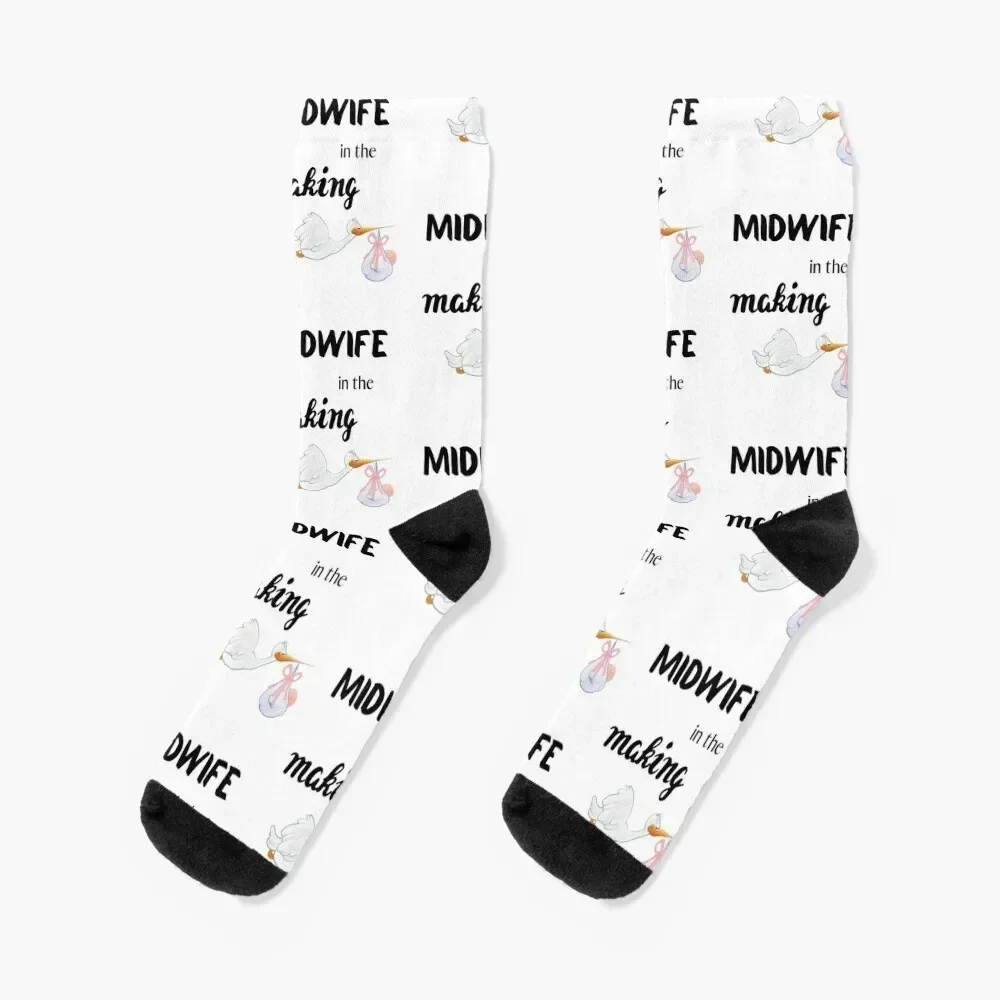 Midwife in the making Socks professional running retro cartoon Christmas Socks Women Men's