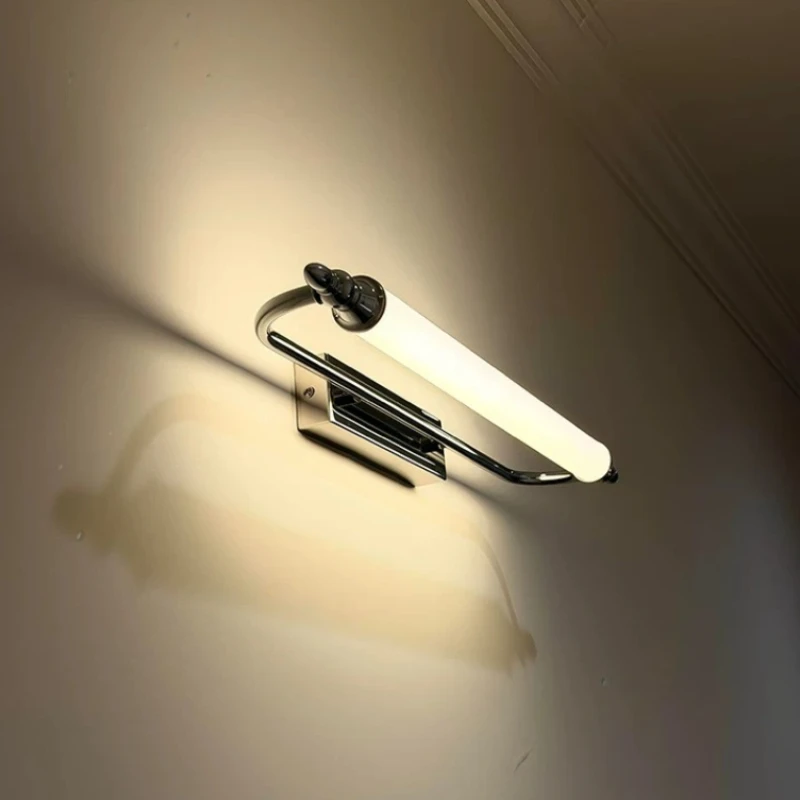 French Industrial Style Glass Wall Lamps Vintage Bathroom Cabinet Mirror Headlight Hanging Painting Atmosphere LED Wall Sconces