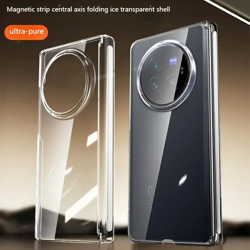 

For vivo x fold 3 Case Transparent Hard Shell For vivo x fold 3 Silicone Shockproof Shell Funda Capa