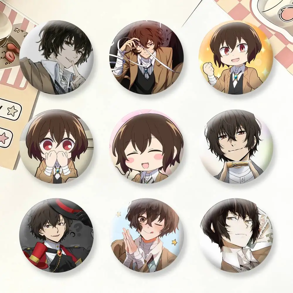 B-Bungo Stray O-Osamu Dazai Brooches Cartoon Badge Pins Backpack Hat Accessories Friend Gift