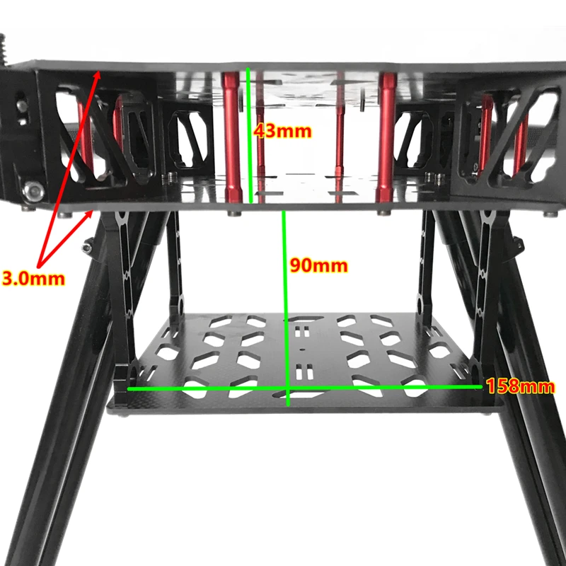 XAERO DIY 1200mm Umbrella Folding Carbon Fiber Quadcopter Frame for Agriculture Industrial UAV