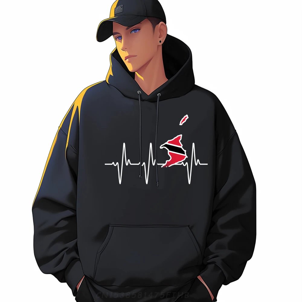 

Trinidad Tobago Flag Heartbeat Christian Hoodie Men Skin-Friendly Free Shipping Clothes Large Size Cool
