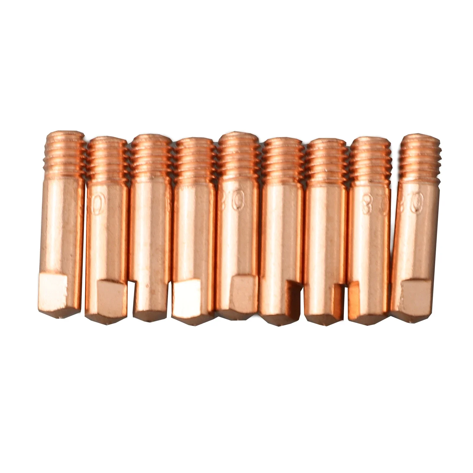 Kit de soplete de soldadura para el hogar, soporte de piezas M6 MIG/MAG, piezas de desgaste de punta suave, 0,8mm, 24 unids/set, cilindro de contacto nuevo