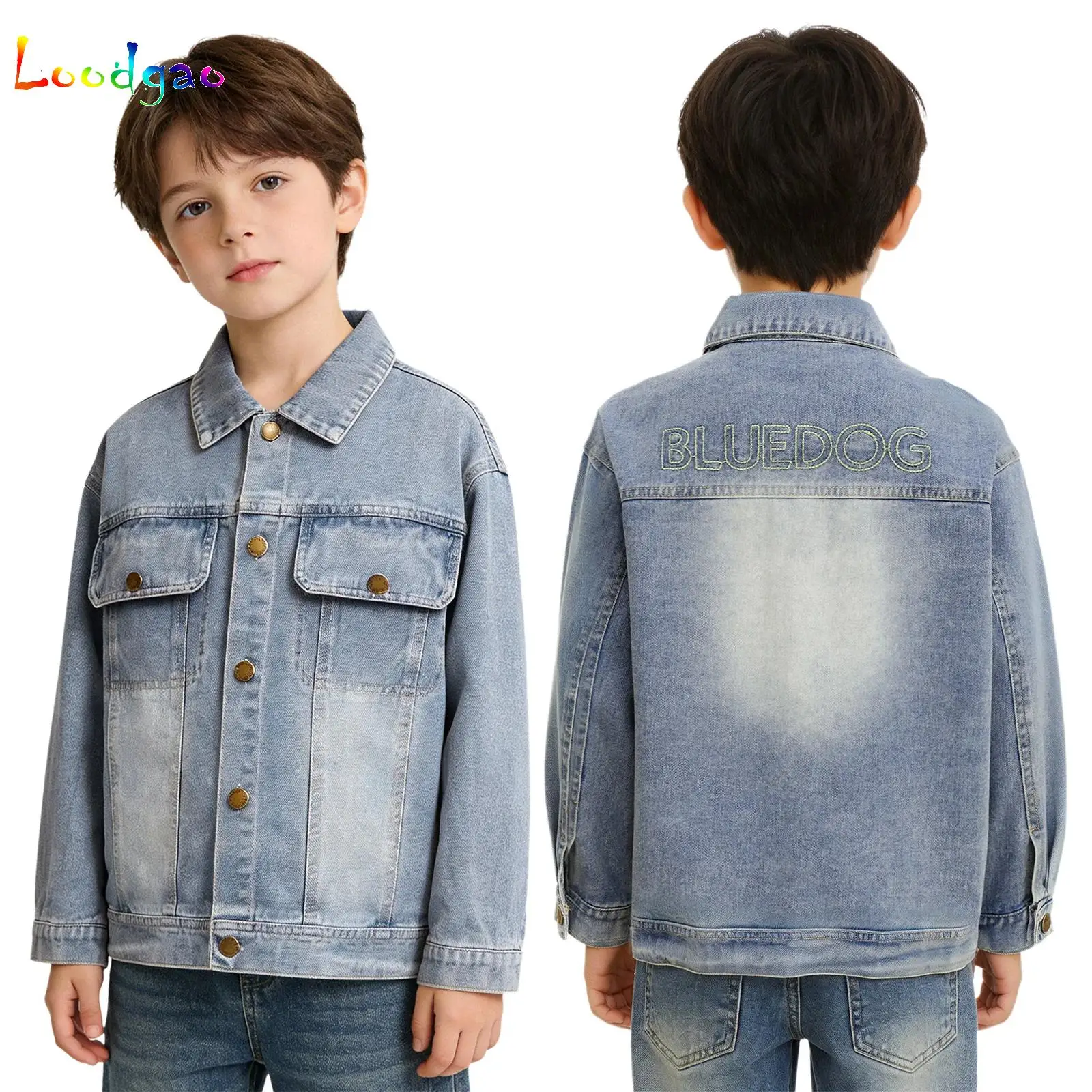 

Kids Girls Denim Jacket Letter Embroidery Denim Coat Spring Autumn Kids Jean Coat For Girls Sweet Princess Outerwear Children