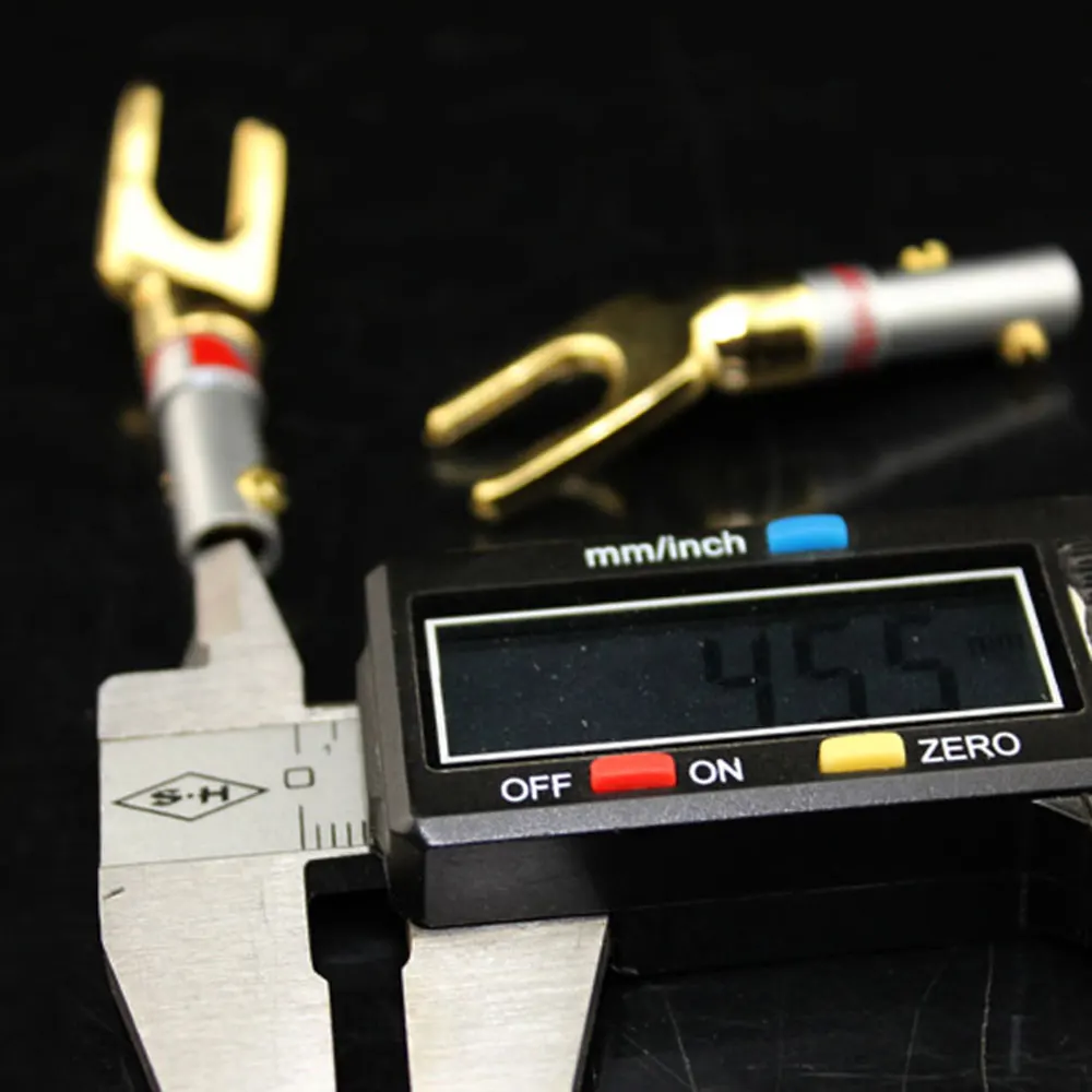 Conector Banana chapado en oro en forma de Y – Bloqueo tornillo - imagen 5