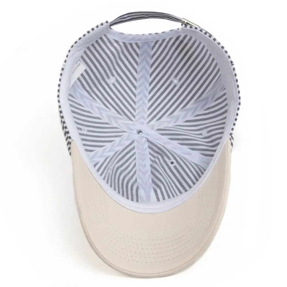 New Soft Top Striped Design Baseball Cap Adjustable Breathable Sun Hat Versatile Lightweight Casual Hat Daily Wear