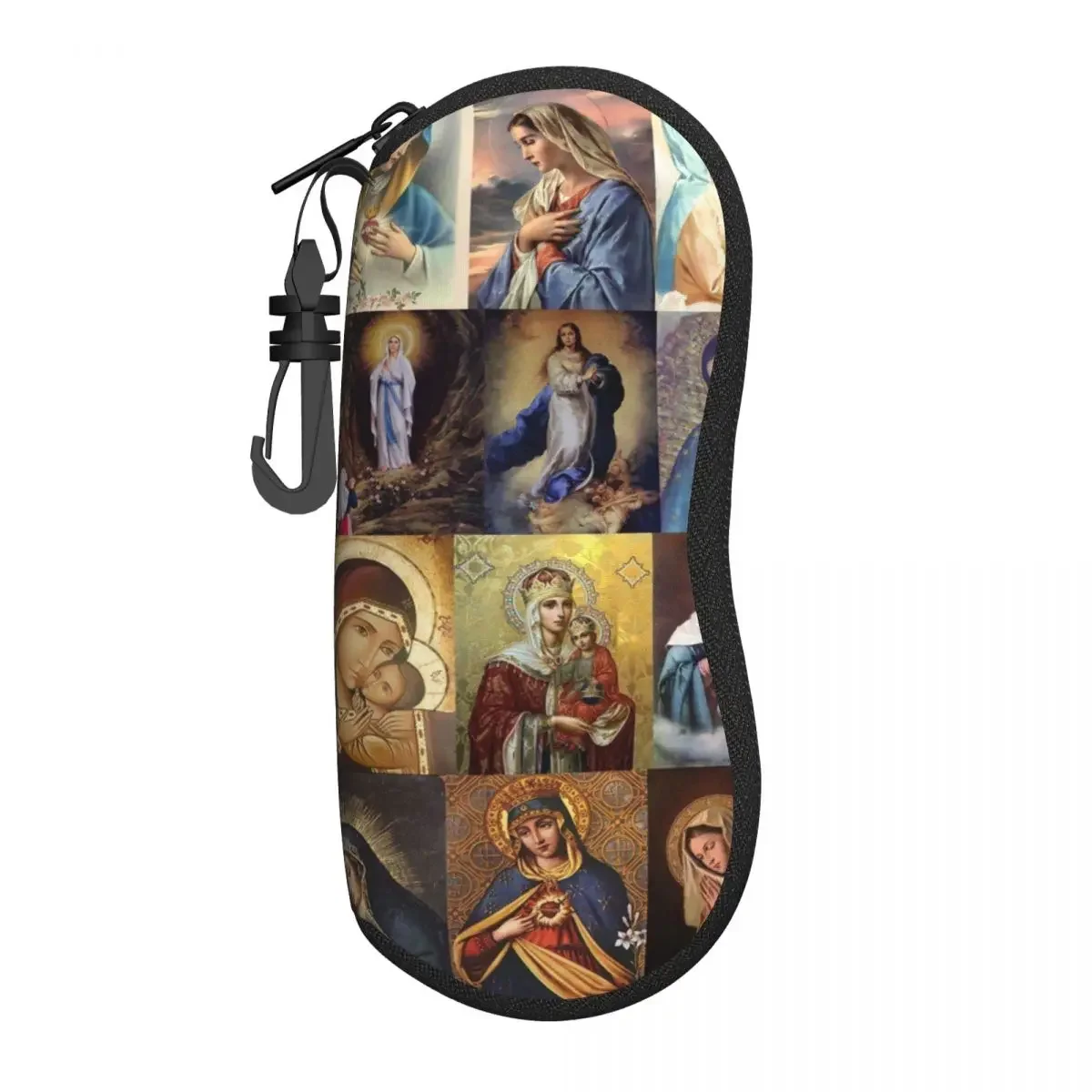 Custom Virgin Mary Shell Eyeglasses Protector Cases Cool Sunglass Case Catholic Christian Glasses Bag