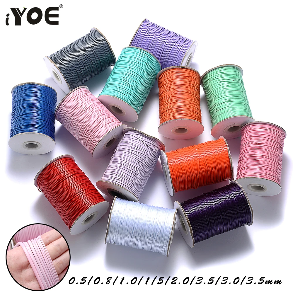 0.5-3.0mm Faux Leather Line Waxed Rope Pu Leather Thread For Jewelry Making Bracelet Necklace DIY Accessories (not 1 roll)