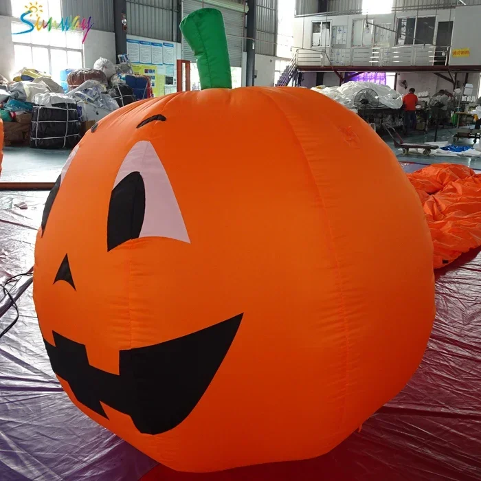 Outdoor Hot Halloween Decoration LED Lights Pumpkin Giant Inflatable Balloons Inflatable Advertising Halloween Product