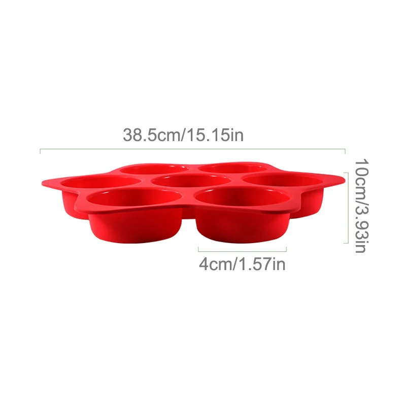 Silicone Hamburger Bun Mold 7 Cavity Loaf Pan Non Stick Baking Pannon-stick Pan Easy To Release Household Silicone Food Baking