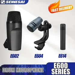 SENNESAI E600 7-Piece E614 E604 Wired Dynamic Drum Microphone (Whole Metal)- Kick Bass, Tom/Snare & Cymbals Mic Set - Use