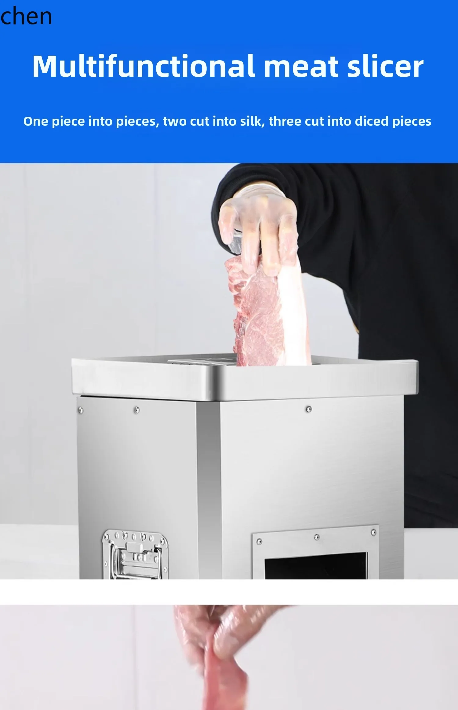 ZML meat cutter commercial automatic high-power large multi-function electric slicer