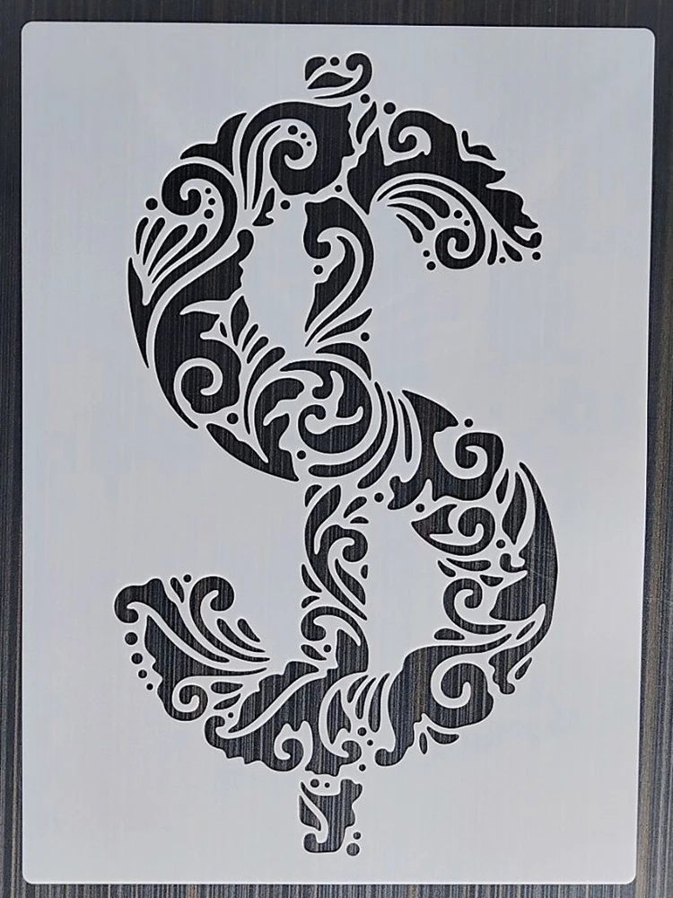 21*29Cm Dollar Sign Template DIY Layering Stencils Wall Painting Scrapbook Coloring Embossing Album Decorative Card Templat