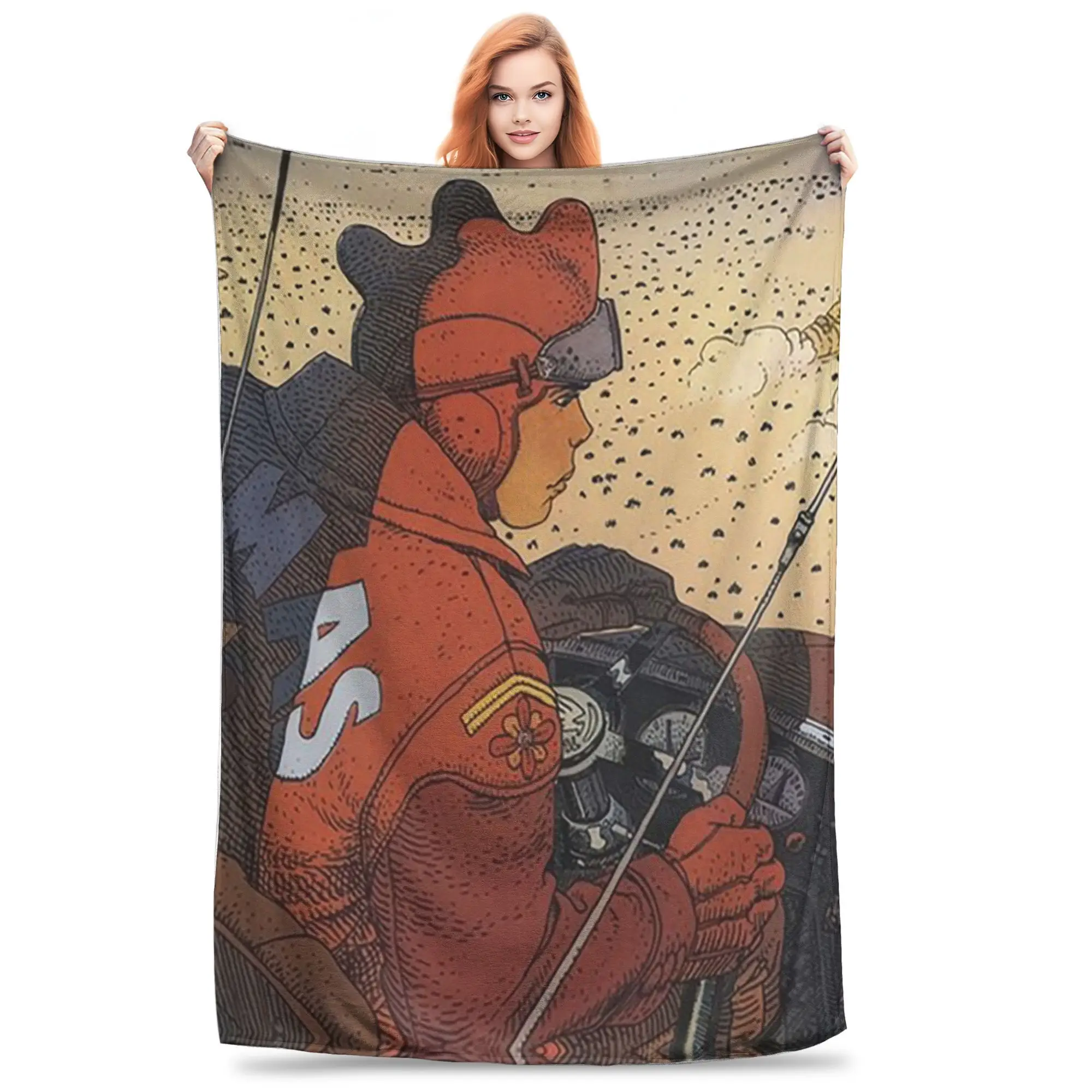 

Moebius Paintings - Jean Giraud Moebius Blanket Breathable Flannel Throw Blanket for Couch Bedding Office Throws Bedspread Quilt