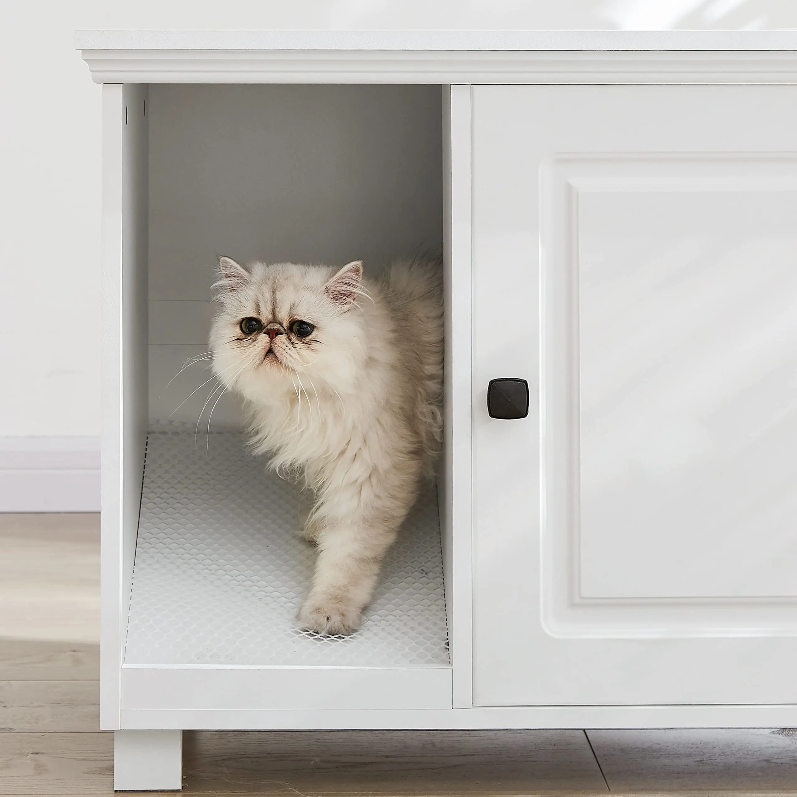 Cat Litter Box Enclosure Furniture Hidden Litter Box Furniture Modern Cat Washroom Storage Bench Wooden