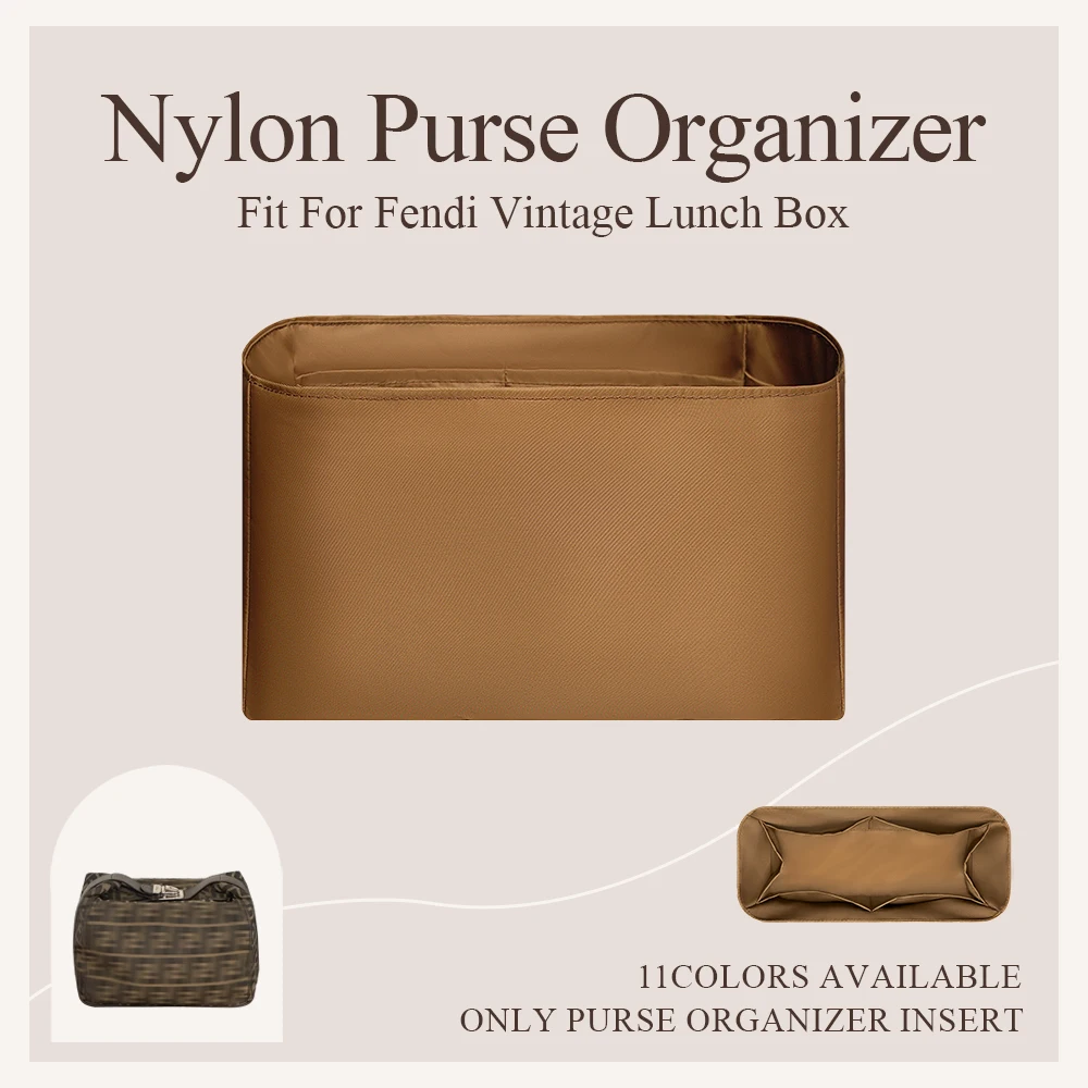 

Nylon Purse Organizer Insert Fit for Fendi Vintage Lunch Box Lightweight Inside Storage Bag Makeup Inner Liner Storage Bag