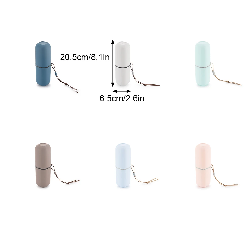 Toothbrush Case Portable Capsule Toothbrush Cup Holder Trips Storage Box Case Container Bathroom Business Use Hiking